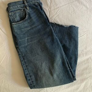 Levis barrel crop jeans